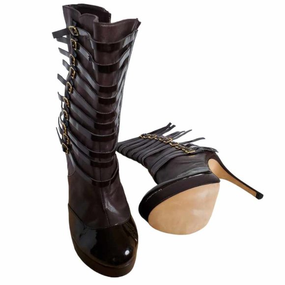 AUTHENTIC HandCrafted MaxMartin American Luxury Boots - Chocolate NWOT - Picture 3 of 16